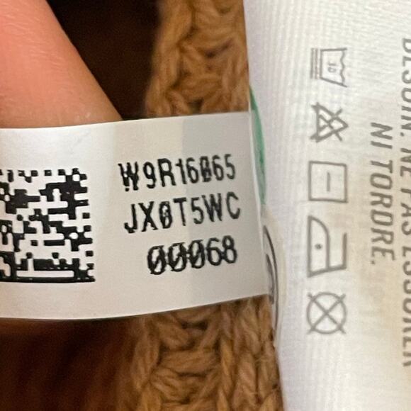 Aerie Oversized Ribbed Half Zip Sweater Tan Cotton Knit NWT XXS - Picture 11 of 11